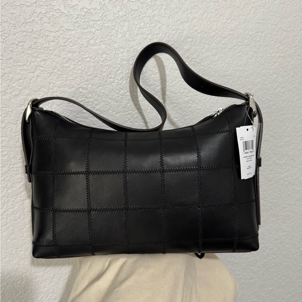 Coach Coachtopia Alter/Ego Checkerboard Shoulder Bag in Black